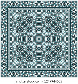Decorative Colorful Geometric Pattern. Line Art, Lace Background. Vector Illustration
