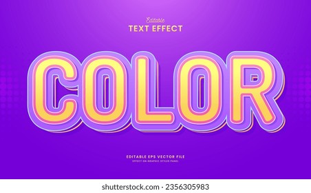 decorative colorful gradient pastel editable text effect vector design