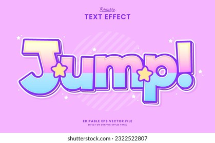 diseño vectorial de efecto de texto editable de salto de color decorativo