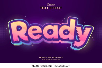 diseño vectorial de efecto de texto editable de neón colorido y decorativo