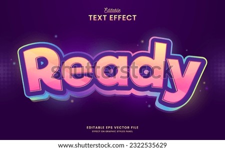 decorative colorful neon ready editable text effect vector design