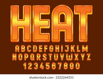 decorative colorful orange heat editable text effect vector design