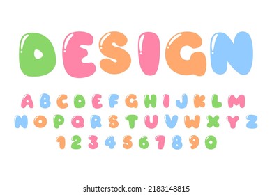 decorative colorful pattern Font and Alphabet