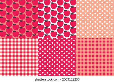 Decorative colorful pattern set in matching color tones