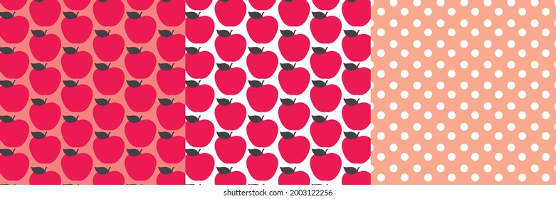 Decorative colorful pattern set in matching color tones