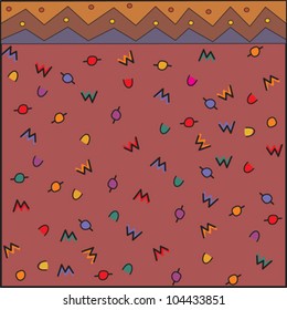 Decorative colorful pattern with a vibrant original African feel