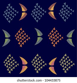 Decorative colorful pattern with a vibrant original African feel