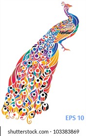 Decorative colorful Peacock