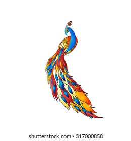 Decorative colorful Peacock
