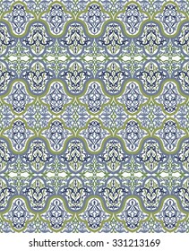 Decorative colorful seamless pattern in mosaic ethnic style. Vector background illustration
