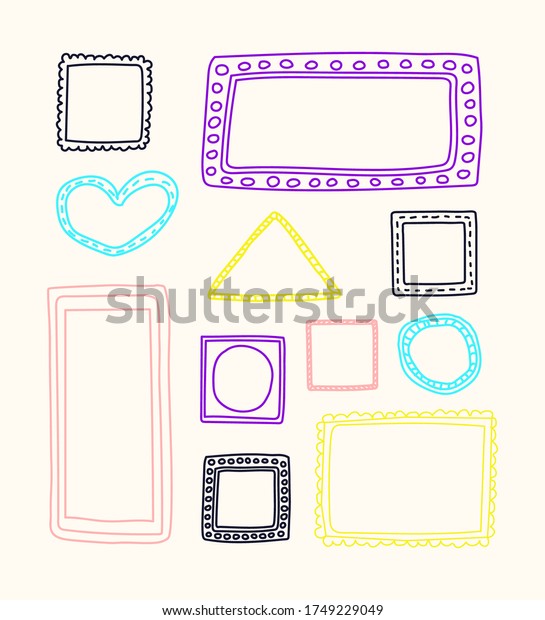 Decorative\
colorful vintage frames borders\
backgrounds.