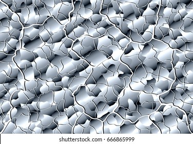 decorative coloring in a chaotic metallic elements in decorative plaster surround cracks seamless pattern