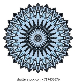 Decorative coloring mandala vector illustration. Anti-stress therapy pattern.