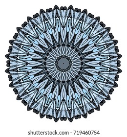 Decorative coloring mandala vector illustration. Anti-stress therapy pattern.