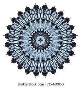 Decorative coloring mandala vector illustration. Anti-stress therapy pattern.
