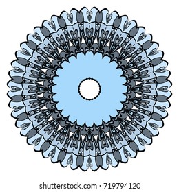 Decorative coloring mandala vector illustration. Anti-stress therapy pattern.