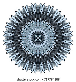 Decorative coloring mandala vector illustration. Anti-stress therapy pattern.