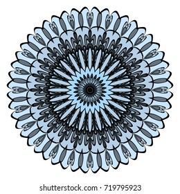 Decorative coloring mandala vector illustration. Anti-stress therapy pattern.
