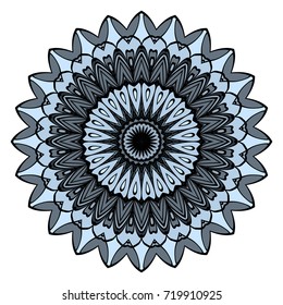 Decorative coloring mandala vector illustration. Anti-stress therapy pattern.