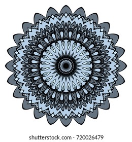 Decorative coloring mandala vector illustration. Anti-stress therapy pattern.