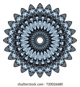 Decorative coloring mandala vector illustration. Anti-stress therapy pattern.