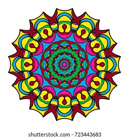 Decorative coloring mandala. vector illustration. Anti-stress therapy pattern.