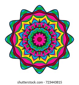 Decorative coloring mandala. vector illustration. Anti-stress therapy pattern.