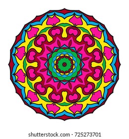 Decorative coloring mandala. vector illustration. Anti-stress therapy pattern.