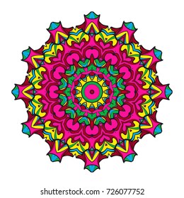 Decorative coloring mandala. vector illustration. Anti-stress therapy pattern.