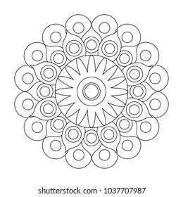 Decorative colorless mandala