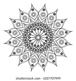 Decorative colorless mandala