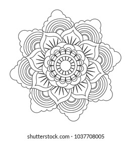 Decorative colorless mandala