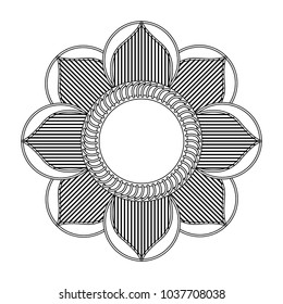 Decorative colorless mandala