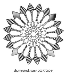 Decorative colorless mandala