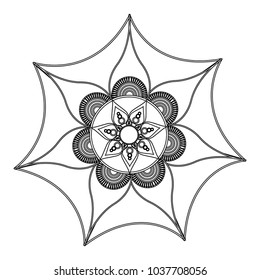 Decorative colorless mandala