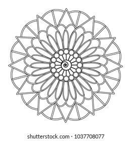 Decorative colorless mandala