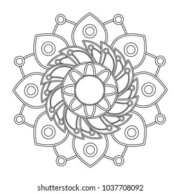 Decorative colorless mandala
