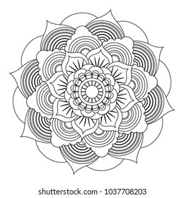 Decorative colorless mandala