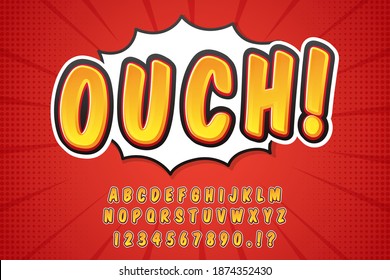 dekorative Comic Font und Alphabet-Vektorgrafik