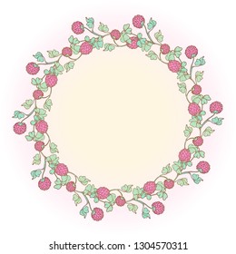 Decorative composition with red clover in bloom.    St Patricks Day festive design. EPS 10 vector illustration