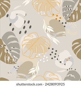 Decorative composition solution. Vector. Seamless pattern.