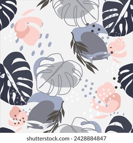 Decorative composition solution. Vector. Seamless pattern.