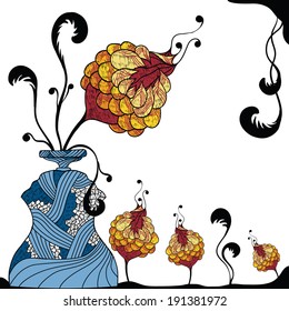 decorative composition. Vector illustration.