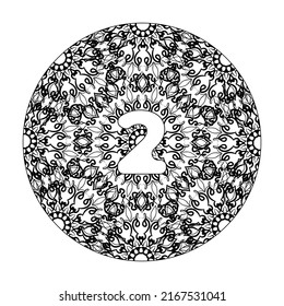 decorative concept abstract mandala illustration.