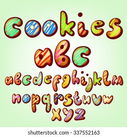 Decorative cookies alphabet for your design