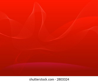 ondas frias decorativas sobre fundo vermelho