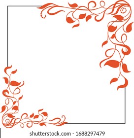 decorative corner design element. frame for text