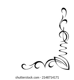 decorative corner design with an ornate pattern. graphic decor
