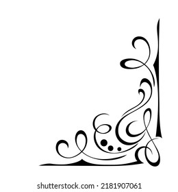 decorative corner design with an ornate pattern. graphic decor