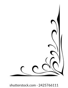 diseño decorativo de esquina con un patrón ornamentado. decoración gráfica